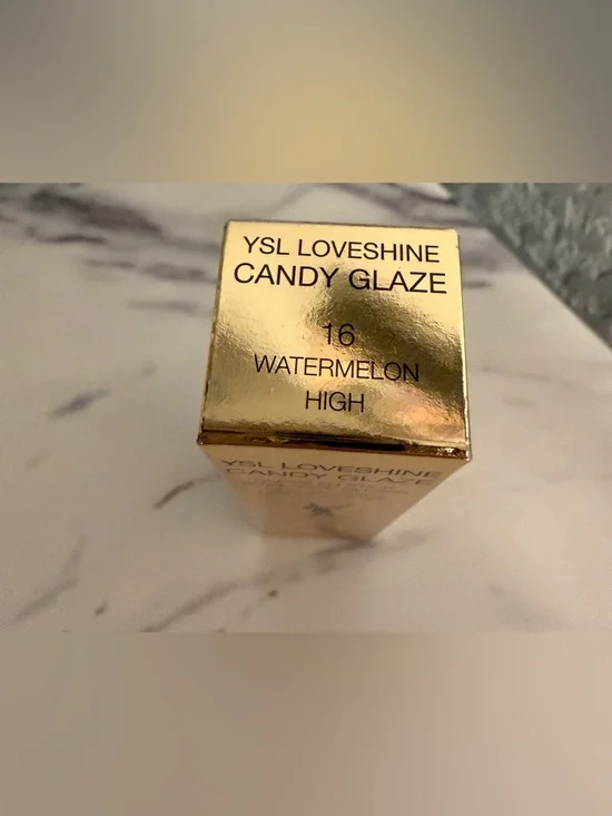 YSL Loveshine Candy Glaze Lip Gloss Stick 16 Watermelon High NIB Full Size - Picture 6 of 10